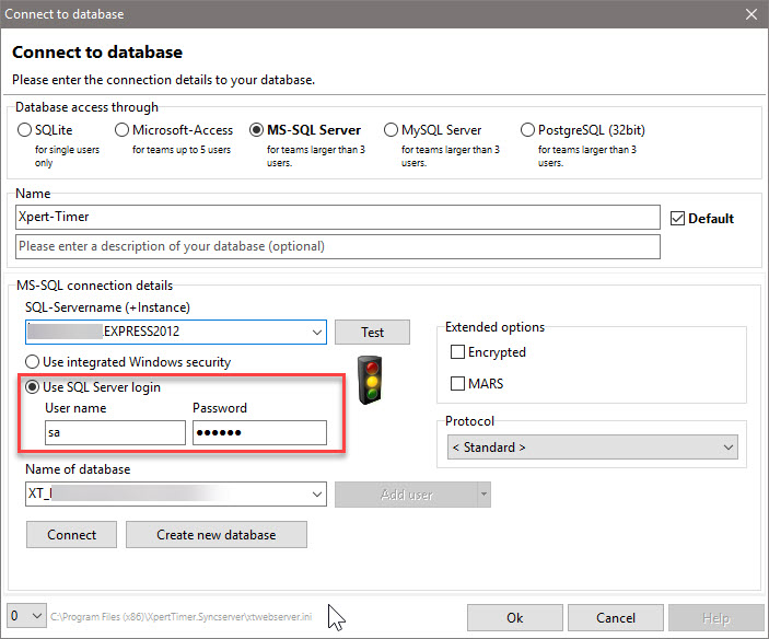 syncserver-connect-to-database